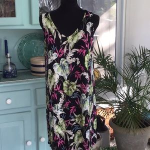 J Jill Tropical Print Dress